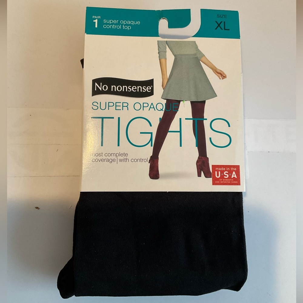 No nonsense Super Opaque Tights Control Top Black NEW
